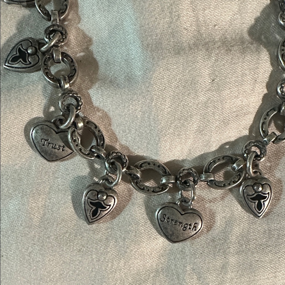 Brighton Silver Heart Charm Bracelet cancer survivor